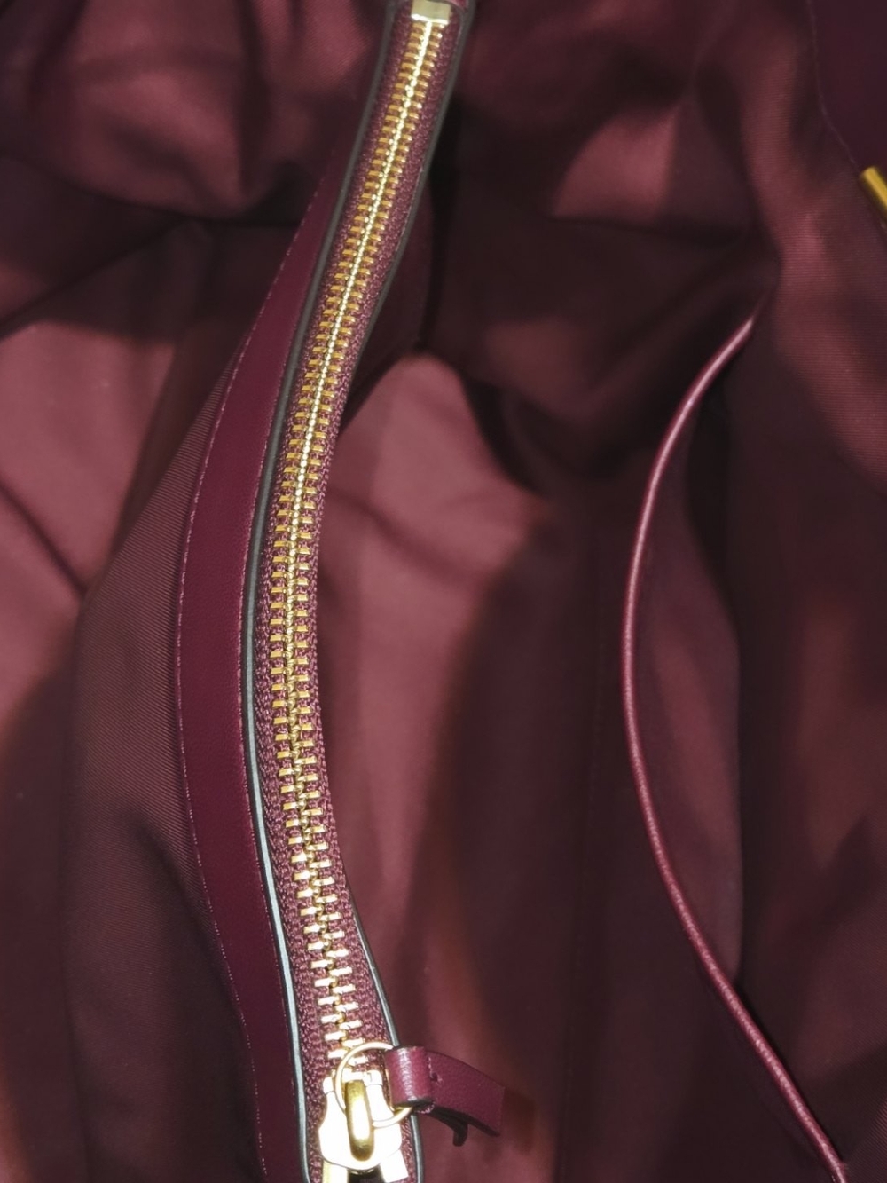 Tory Burch Quilted Leather Shoulder Tote in Burgundy - Picture 13 of 17
